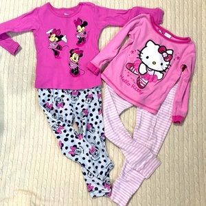 Sz 4T girls mix and match outfits Hello Kitty and Minnie Mouse